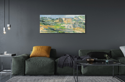 Acrylglasbilder Haus gemalt kunst auf dem hügel