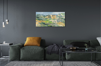 Acrylglasbilder Haus gemalt kunst auf dem hügel