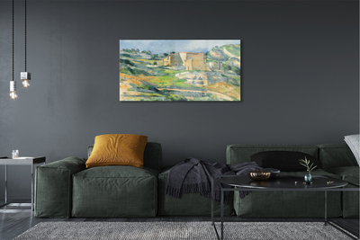 Acrylglasbilder Haus gemalt kunst auf dem hügel