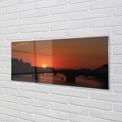 Acrylglasbilder Italien sonnenuntergang fluss sonne