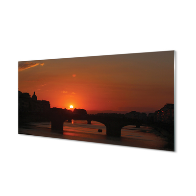 Acrylglasbilder Italien sonnenuntergang fluss sonne