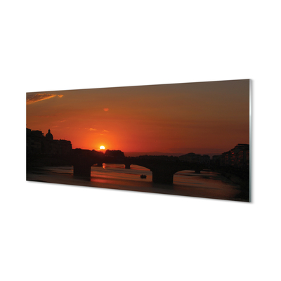 Acrylglasbilder Italien sonnenuntergang fluss sonne