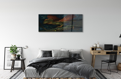 Acrylglasbilder Grüne drachen im wald