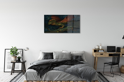Acrylglasbilder Grüne drachen im wald