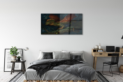 Acrylglasbilder Grüne drachen im wald