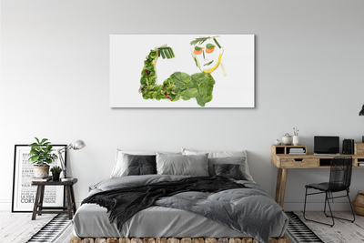 Acrylglasbilder Charakter mit gemüse