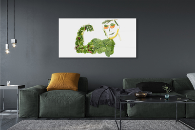 Acrylglasbilder Charakter mit gemüse