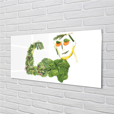 Acrylglasbilder Charakter mit gemüse