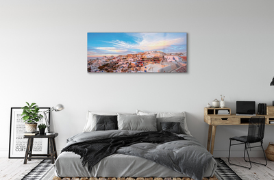 Acrylglasbilder Griechenland panorama sonnenuntergang stadt sonne