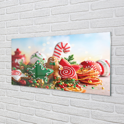 Acrylglasbilder Kugeln lebkuchen