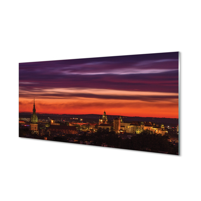 Acrylglasbilder Nachtpanorama krakau