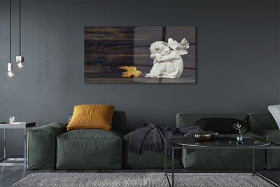 Acrylglasbilder Schlafbrettengel blätter