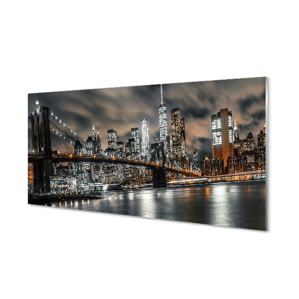 Acrylglasbilder Nachtansicht brücke