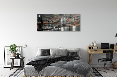 Acrylglasbilder Nachtansicht brücke