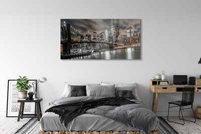 Acrylglasbilder Nachtansicht brücke