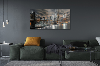 Acrylglasbilder Nachtansicht brücke
