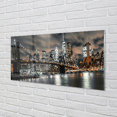Acrylglasbilder Nachtansicht brücke