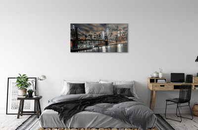 Acrylglasbilder Nachtansicht brücke