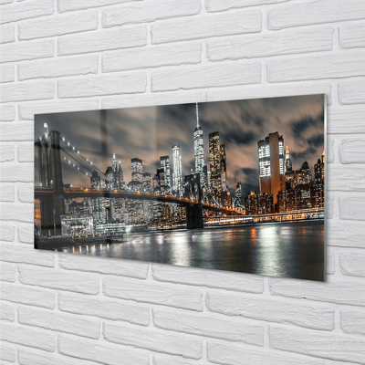 Acrylglasbilder Nachtansicht brücke