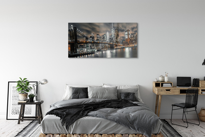 Acrylglasbilder Nachtansicht brücke