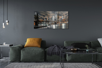 Acrylglasbilder Nachtansicht brücke