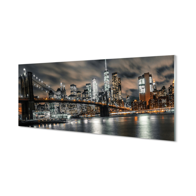 Acrylglasbilder Nachtansicht brücke