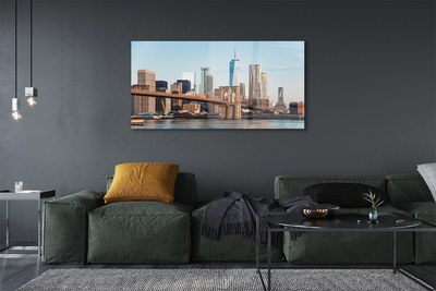 Acrylglasbilder Panorama-river-brücke
