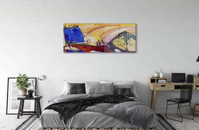 Acrylglasbilder Kunst abstrakte landschaft im ländlichen raum