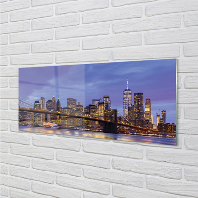 Acrylglasbilder Flussbrücke sonnenuntergang