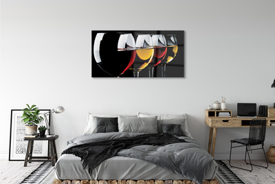 Acrylglasbilder Gläser schwarzen hintergrund