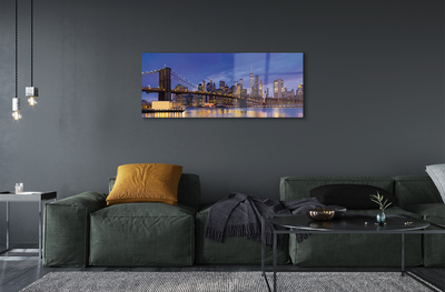 Acrylglasbilder Sonnenuntergang panorama der sonne brücke