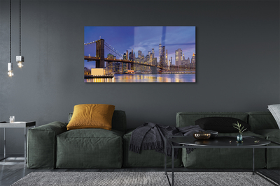 Acrylglasbilder Sonnenuntergang panorama der sonne brücke