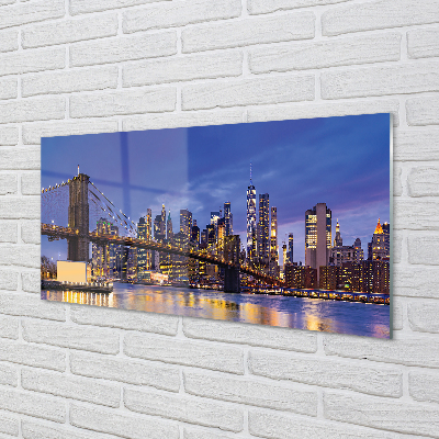 Acrylglasbilder Sonnenuntergang panorama der sonne brücke