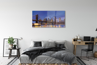 Acrylglasbilder Sonnenuntergang panorama der sonne brücke