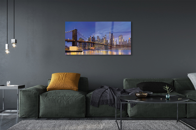 Acrylglasbilder Sonnenuntergang panorama der sonne brücke