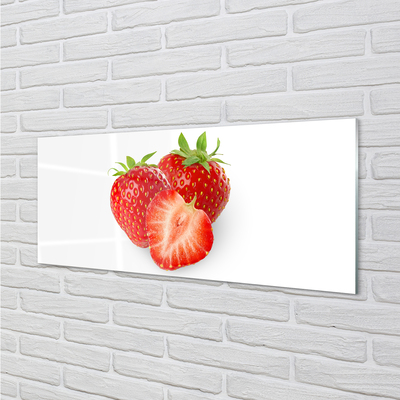 Acrylglasbilder Erdbeeren auf weißen hintergrund