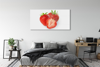 Acrylglasbilder Erdbeeren auf weißen hintergrund