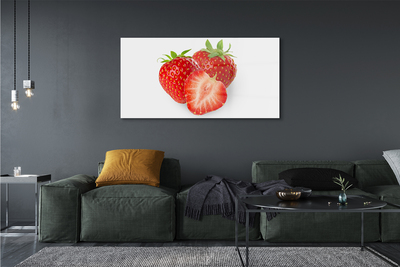 Acrylglasbilder Erdbeeren auf weißen hintergrund