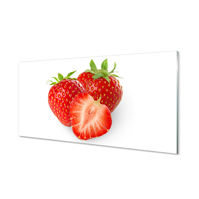 Acrylglasbilder Erdbeeren auf weißen hintergrund