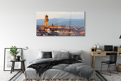 Acrylglasbilder Panorama sonnenuntergang schloss italien