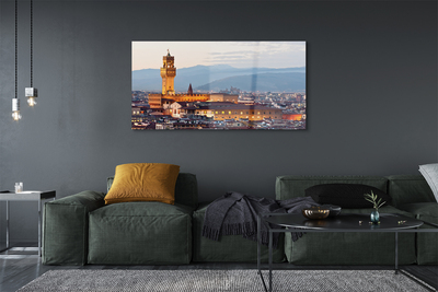 Acrylglasbilder Panorama sonnenuntergang schloss italien