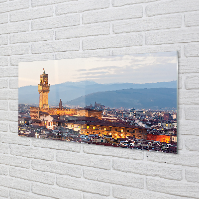 Acrylglasbilder Panorama sonnenuntergang schloss italien