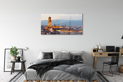 Acrylglasbilder Panorama sonnenuntergang schloss italien