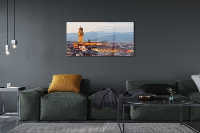 Acrylglasbilder Panorama sonnenuntergang schloss italien