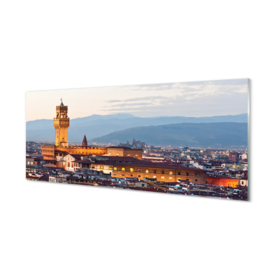 Acrylglasbilder Panorama sonnenuntergang schloss italien