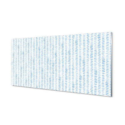 Acrylglasbilder Blau gestreifte herringbone