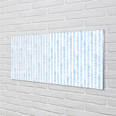 Acrylglasbilder Blau gestreifte herringbone