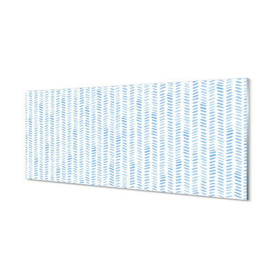 Acrylglasbilder Blau gestreifte herringbone