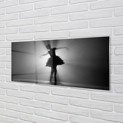 Acrylglasbilder Grauer hintergrund ballerina