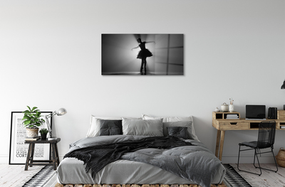 Acrylglasbilder Grauer hintergrund ballerina